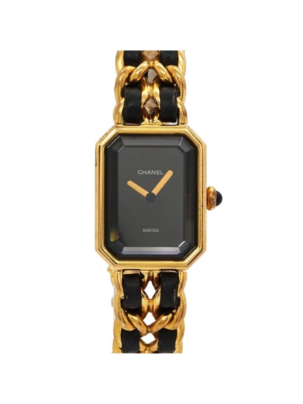 Chanel Premiere L Vintage Watch Black Gold